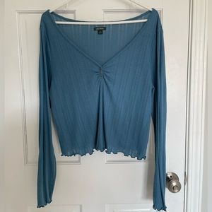Blue Long Sleeve Wild Fable Top